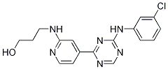 3-[[4-[4-[(3-Chlorophenyl)amino]-1,3,5-triazin-2-yl]-2-pyridinyl]amino]-1-propanol Structure,652153-35-0Structure