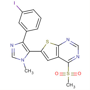 6-(4-(3-Iodophenyl)-1-methyl-1h-imidazol-5-yl)-4-(methylsulfonyl)thieno[2,3-d]pyrimidine Structure,655254-54-9Structure