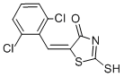 (5E)-5-(2,6-Dichlorobenzylidene)-2-mercapto-1,3-thiazol-4(5H)-one Structure,65562-49-4Structure