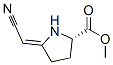 L-proline, 5-(cyanomethylene)-, methyl ester, (z)-(9ci) Structure,65571-74-6Structure