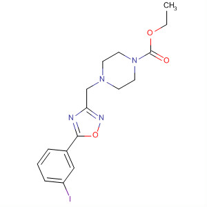 Ethyl 4-((5-(3-iodophenyl)-1,2,4-oxadiazol-3-yl)methyl)piperazine-1-carboxylate Structure,657423-81-9Structure