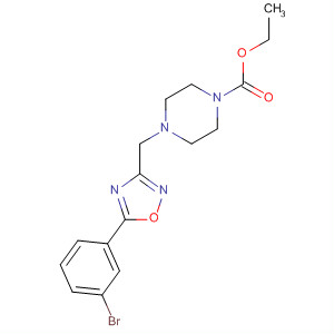 Ethyl 4-((5-(3-bromophenyl)-1,2,4-oxadiazol-3-yl)methyl)piperazine-1-carboxylate Structure,657423-87-5Structure