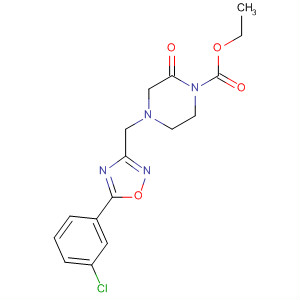 Ethyl 4-((5-(3-chlorophenyl)-1,2,4-oxadiazol-3-yl)methyl)-2-oxopiperazine-1-carboxylate Structure,657425-44-0Structure