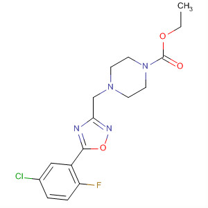 Ethyl 4-((5-(5-chloro-2-fluorophenyl)-1,2,4-oxadiazol-3-yl)methyl)piperazine-1-carboxylate Structure,657426-28-3Structure