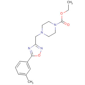 Ethyl 4-((5-m-tolyl-1,2,4-oxadiazol-3-yl)methyl)piperazine-1-carboxylate Structure,657427-24-2Structure