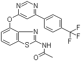 N-(4-(6-(4-(trifluoromethyl)phenyl)pyrimidin-4-yloxy)benzo[d]thiazol-2-yl)acetamide Structure,659730-32-2Structure