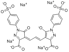 4-[3-[3-羧基-5-羥基-1-(4-磺苯基)-1H-吡唑-4-基]-2-亞丙烯基]-4,5-二氫-5-氧代-1-(4-結構式_66096-14-8結構式