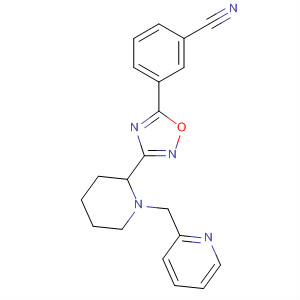 3-[3-(1-Pyridin-2-ylmethyl-piperidin-2-yl)-[1,2,4]oxadiazol-5-yl]-benzonitrile Structure,661458-56-6Structure