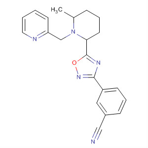 3-[5-(6-Methyl-1-pyridin-2-ylmethyl-piperidin-2-yl)-[1,2,4]oxadiazol-3-yl]-benzonitrile Structure,661458-72-6Structure