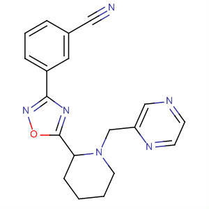 3-[5-(1-Pyrazin-2-ylmethyl-piperidin-2-yl)-[1,2,4]oxadiazol-3-yl]-benzonitrile Structure,661458-84-0Structure