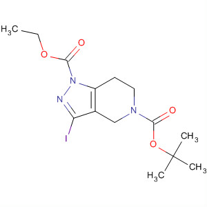 5-Tert-butyl 1-ethyl 3-iodo-6,7-dihydro-4h-pyrazolo[4,3-c]pyridine-1,5-dicarboxylate Structure,661487-16-7Structure