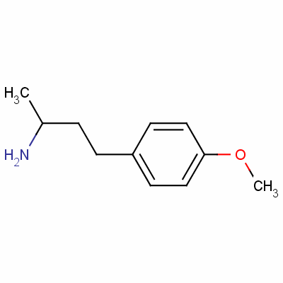 (S)-1-甲基 3-(p-甲氧基苯基)-丙胺結(jié)構(gòu)式_66264-86-6結(jié)構(gòu)式