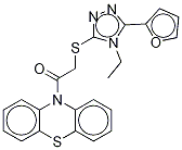 2-[[4-乙基-5-(2-呋喃)-4H-1,2,4-噻唑-3-基]硫代]-1-(10h-吩噻嗪-10-基)-乙酮結(jié)構(gòu)式_663212-40-6結(jié)構(gòu)式