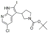 1-Pyrrolidinecarboxylic acid, 3-(5-chloro-2-iodo-1h-pyrrolo[2,3-b]pyridin-3-yl)-, 1,1-dimethylethyl ester Structure,664362-17-8Structure