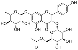 3-O-(6’’-O-乙?；?葡糖甙-7-O-鼠李糖苷堪非醇酯結(jié)構(gòu)式_66465-24-5結(jié)構(gòu)式