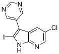 1H-pyrrolo[2,3-b]pyridine, 5-chloro-2-iodo-3-(5-pyrimidinyl)- Structure,664991-76-8Structure