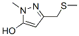 1H-pyrazol-5-ol, 1-methyl-3-[(methylthio)methyl]- Structure,66708-05-2Structure