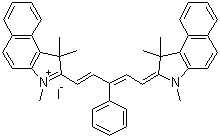 1,1,3-Trimethyl-2-[(1e,3z)-3-phenyl-5-(1,1,3-trimethyl-1,3-dihydro-2h-benzo[e]indol-2-ylidene)-1,3-pentadienyl]-1h-benzo[e]indolium iodide Structure,66753-40-0Structure