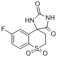 6-Fluoro-2,3-dihydro-2h,5h-spiro[imidazolidine-4,4-thiochromene]-2,5-dione1,1-dioxide Structure,66892-63-5Structure