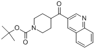 4-(喹啉-3-羰基)-哌啶-1-羧酸叔丁酯結(jié)構(gòu)式_669074-89-9結(jié)構(gòu)式