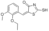 (5E)-5-(2-Ethoxy-3-methoxybenzylidene)-2-mercapto-1,3-thiazol-4(5H)-one Structure,669747-24-4Structure