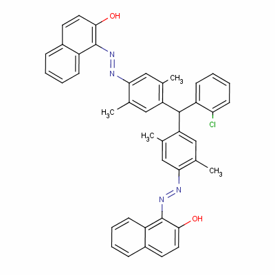 2-Naphthalenol, 1,1-[[(2-chlorophenyl)methylene] bis[(2,5-dimethyl-4,1-phenylene)azo]]bis- Structure,6706-75-8Structure