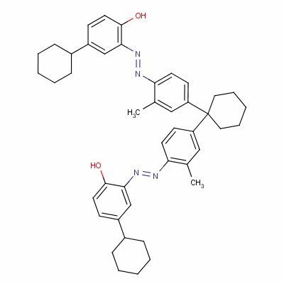 Phenol, 2,2-[cyclohexylidenebis[ (2-methyl-4,1-phenylene)azo]]bis[4-cyclohexyl- Structure,6706-82-7Structure