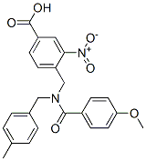 4-{[(4-Methoxy-benzoyl)-(4-methyl-benzyl)-amino]-methyl}-3-nitro-benzoic acid Structure,672310-25-7Structure