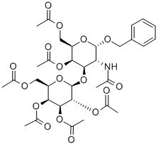 2-乙酰氨基-4,6-O-亞芐基-3-O-(2,3,4,6-四-O-乙?；?β-D-半乳糖基-2-脫氧-α-D-吡喃葡萄糖苷芐酯結(jié)構(gòu)式_67313-30-8結(jié)構(gòu)式