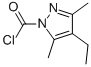 1H-pyrazole-1-carbonyl chloride, 4-ethyl-3,5-dimethyl-(9ci) Structure,67514-67-4Structure