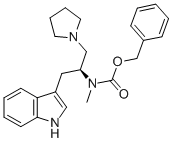 (S)-1-吡咯烷-2-(1H-吲哚-3yl-甲基)-2-(n-cbz-n-甲基)氨基乙烷結構式_675602-66-1結構式