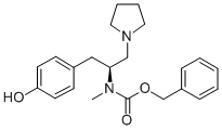 (S)-1-吡咯烷-2-(4-羥基芐基)-2-(n-cbz-n-甲基)氨基乙烷結(jié)構(gòu)式_675602-71-8結(jié)構(gòu)式