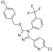 2-Chloro-5-(5-[(4-chlorobenzyl)thio]-4-[3-(trifluoromethyl)phenyl]-4h-1,2,4-triazol-3-yl)pyridine Structure,680216-98-2Structure