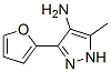 1H-pyrazol-4-amine, 3-(2-furanyl)-5-methyl- Structure,681180-64-3Structure