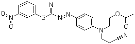 2-[(2-Cyanoethyl)[4-[(6-nitrobenzothiazol-2-yl)azo]phenyl]amino]ethyl acetate Structure,68133-69-7Structure