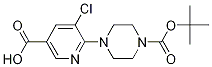 6-(4-(Tert-butoxycarbonyl)piperazin-1-yl)-5-chloronicotinic acid Structure,683241-92-1Structure