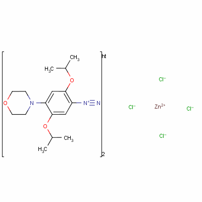 2,5-Bis(1-methylethoxy)-4-(morpholino)benzenediazonium tetrachlorozincate (2:1) Structure,68413-64-9Structure