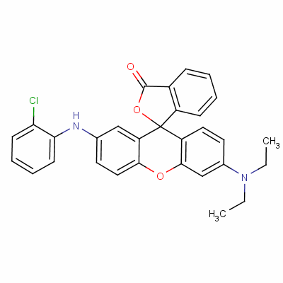 2-[(2-Chlorophenyl)amino]-6-(diethylamino)spiro[isobenzofuran-1(3h),9-[9h]xanthene]-3-one Structure,68506-98-9Structure