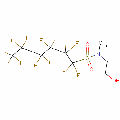 1-Hexanesulfonamide, 1,1,2,2,3,3,4,4,5,5,6,6,6-tridecafluoro-n-(2-hydroxyethyl)-n-methyl- Structure,68555-75-9Structure