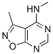 (9ci)-n,3-二甲基-異噁唑并[5,4-d]嘧啶-4-胺結(jié)構(gòu)式_68571-90-4結(jié)構(gòu)式