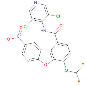 N-(3,5-dichloro-pyridin-4-yl)-4-difluoromethoxy-8-nitro-dibenzo[b,d]furane-1-carboxamide Structure,685875-02-9Structure