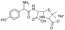 alpha-[[氨基(4-羥基苯基)乙?；鵠氨基]-4-羧基-5,5-二甲基-2-噻唑烷乙酸單鈉鹽結(jié)構(gòu)式_68728-47-2結(jié)構(gòu)式