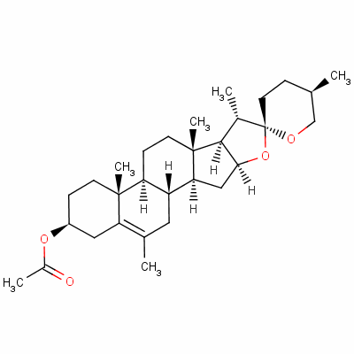 (25R)-6-methylspirost-5-en-3beta-ol acetate Structure,6877-73-2Structure