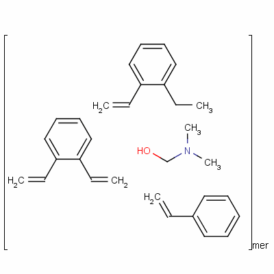 乙基乙烯基苯, 苯乙烯, 二乙烯基苯聚合物 N,N,N-三甲基甲銨氫氧化物結(jié)構(gòu)式_69011-18-3結(jié)構(gòu)式