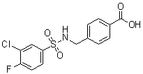 4-((3-Chloro-4-fluorophenylsulfonamido)methyl)benzoic acid Structure,690646-06-1Structure