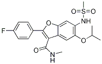 2-(4-氟苯基)-N-甲基-5-(1-甲基乙氧基)-6-[(甲基磺?；?氨基]-3-苯并呋喃羧酰胺結(jié)構(gòu)式_691852-36-5結(jié)構(gòu)式