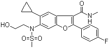 5-環(huán)丙基-2-(4-氟苯基)-6-[(2-羥基乙基)(甲基磺?；?氨基]-N-甲基-3-苯并呋喃羧酰胺結(jié)構(gòu)式_691852-58-1結(jié)構(gòu)式