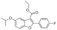 3-Benzofurancarboxylic acid, 2-(4-fluorophenyl)-5-(1-methylethoxy)-, ethyl ester Structure,691856-87-8Structure