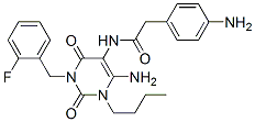  4-氨基-n-[6-氨基-1-丁基-3-[(2-氟苯基)甲基]-1,2,3,4-四氫-2,4-二氧代-5-嘧啶]-苯乙酰胺結(jié)構(gòu)式_693217-34-4結(jié)構(gòu)式