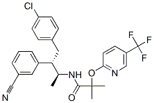 N-[(1S,2S)-3-(4-Chlorophenyl)-2-(3-cyanophenyl)-1-methylpropyl]-2-methyl-2-[(5-(trifluoromethyl)pyridin-2-yl)oxy]propanamide Structure,701977-09-5Structure